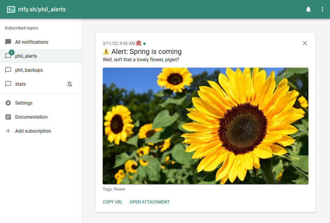 Ntfy Screenshot